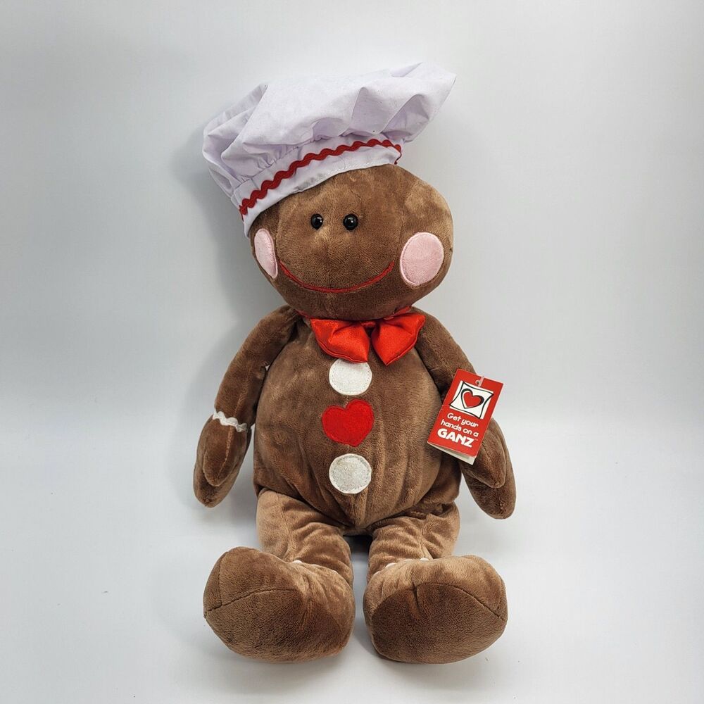 Ganz Gingerbread Man Ginger Gingerbaker Baker Chef Plush Christmas 17" HX10829